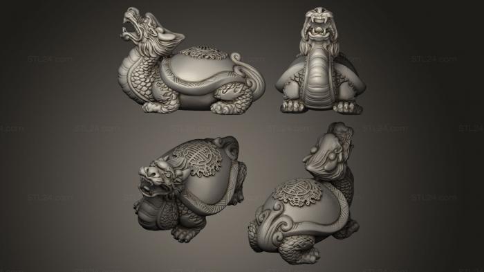 Статуэтки грифоны и драконы (Драконье ремесло, STKG_0007) 3D модель для ЧПУ станка